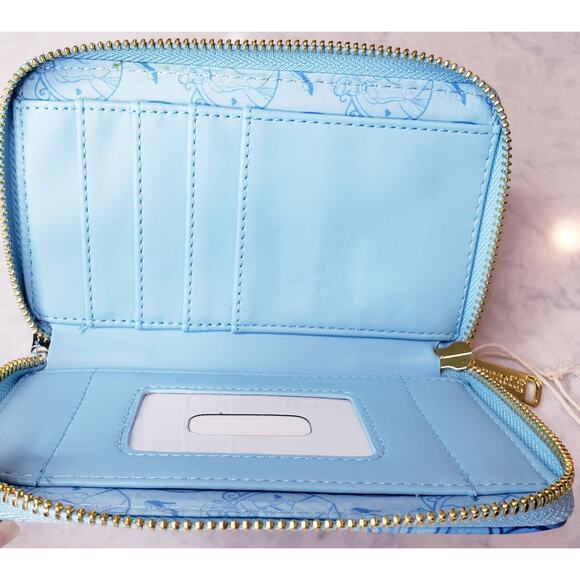 NWT LOUNGEFLY X DISNEY Cinderella Princess Scene Zip Around Wallet - Picture 8 of 12